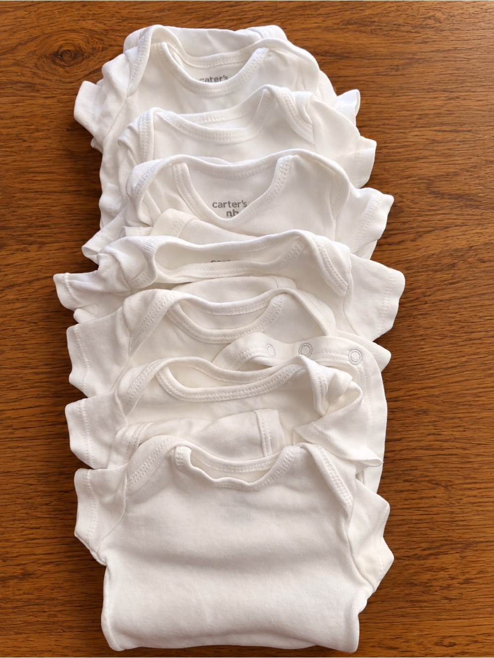 Carter's White Short-Sleeve Baby Onesie Set